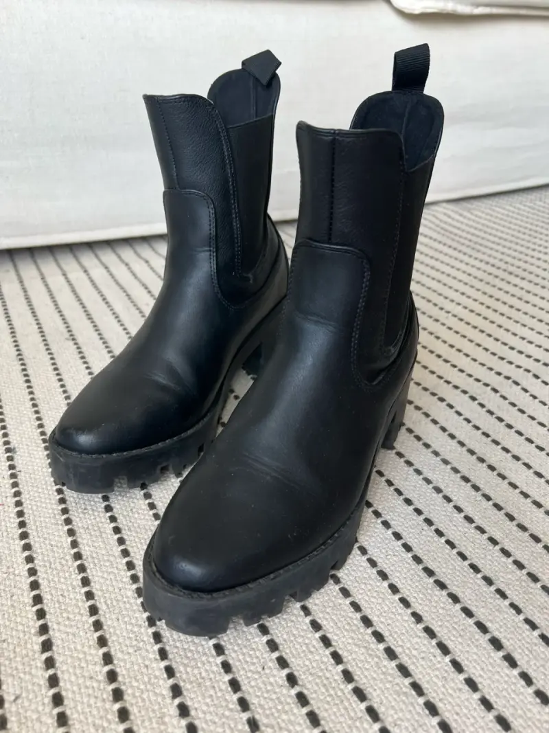 Botines de dama negro con plataforma talla 36 - 3