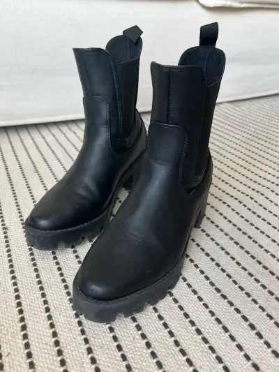 Botines de dama negro con plataforma talla 36 - miniatura 3