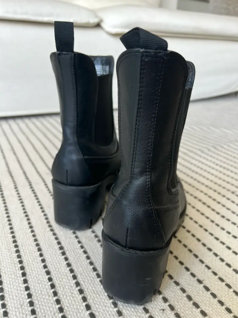 Botines de dama negro con plataforma talla 36 - 5