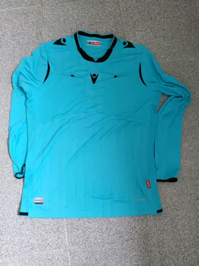 Camiseta de fútbol manga larga azul para árbitro - miniatura 2