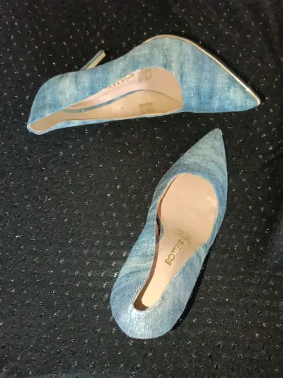 Zapatos de Tacón Alto de Mezclilla Bottero Talla 37 - miniatura 1