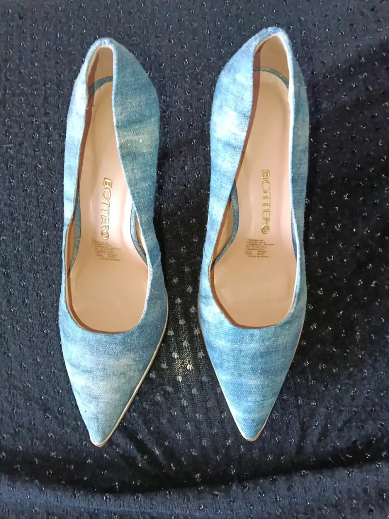 Zapatos de Tacón Alto de Mezclilla Bottero Talla 37 - 2
