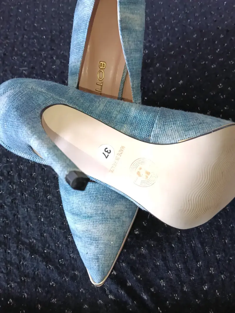 Zapatos de Tacón Alto de Mezclilla Bottero Talla 37 - 3