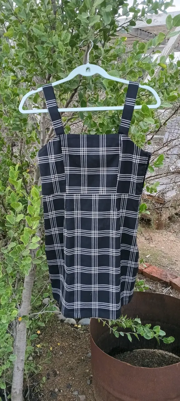 Vestido negro a cuadros H&M talla 36 - 1