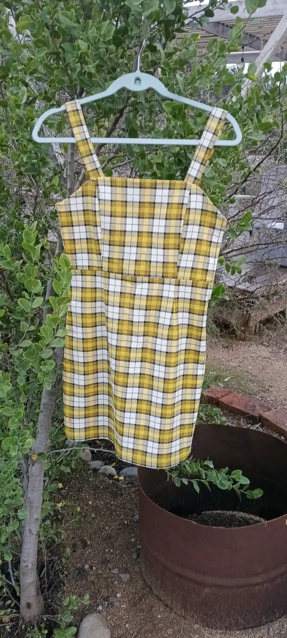 Vestido a cuadros amarillo H&M Divided - 1