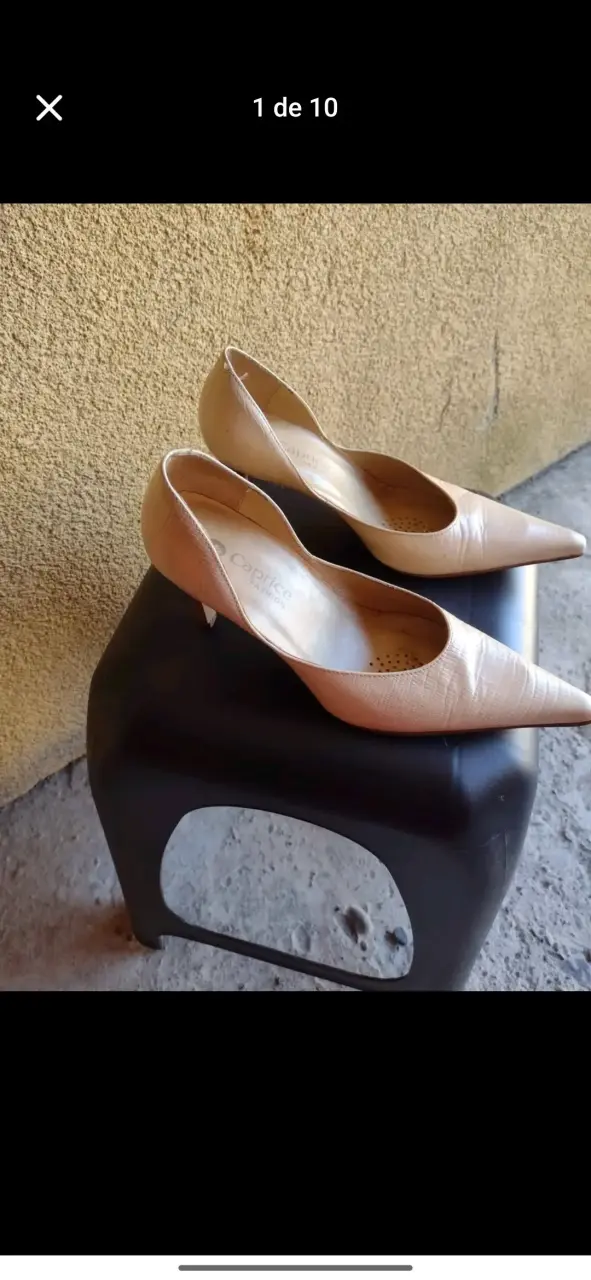Zapatos de Tacón Beige Caprice Fashion - 4