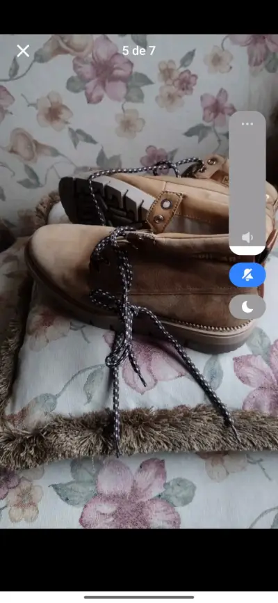 Botas Caterpillar de cuero beige para hombre - miniatura 2