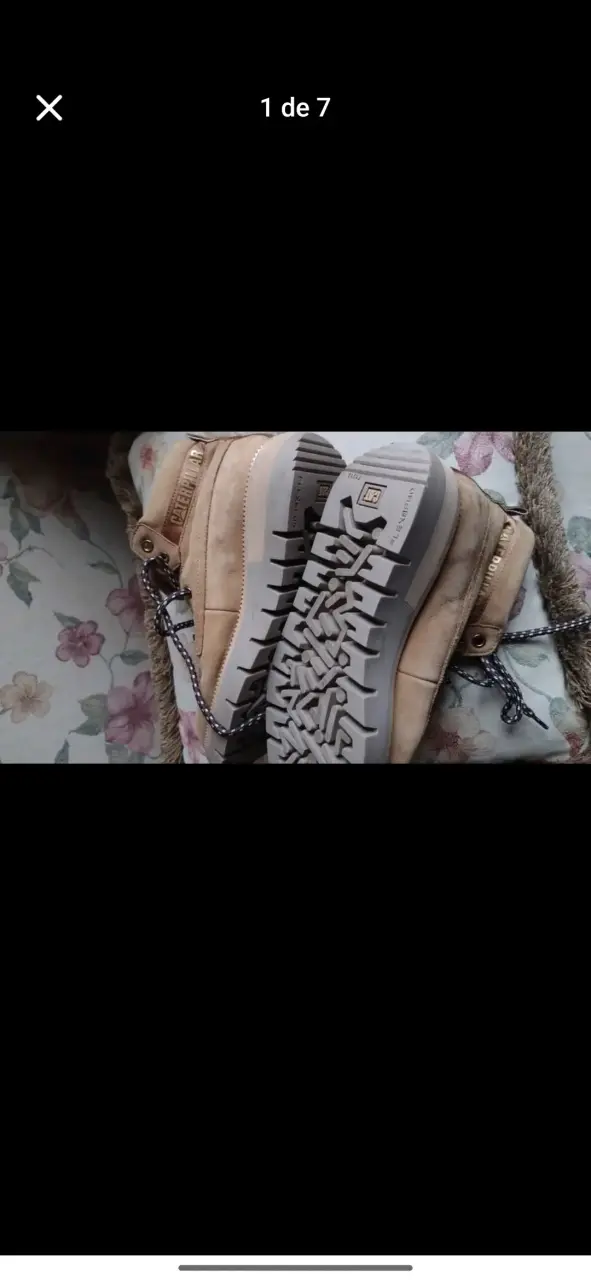 Botas Caterpillar de cuero beige para hombre - 6