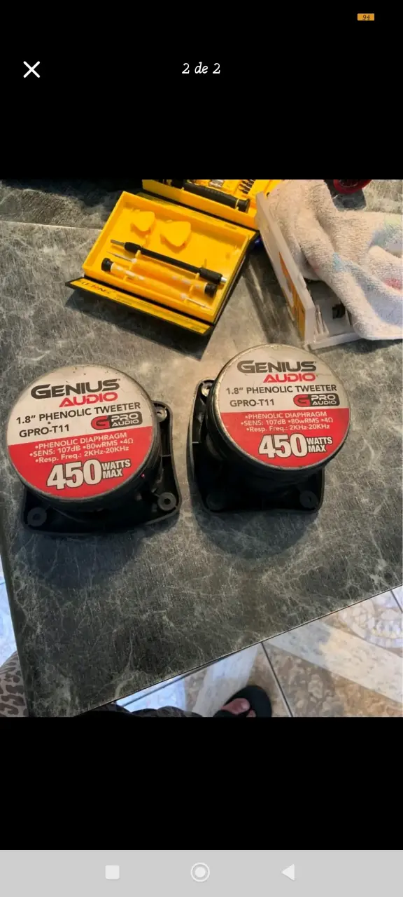Tweeters Genius 450W para Auto - 2