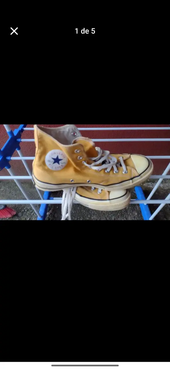 Zapatillas Converse All Star amarillas usadas - 1