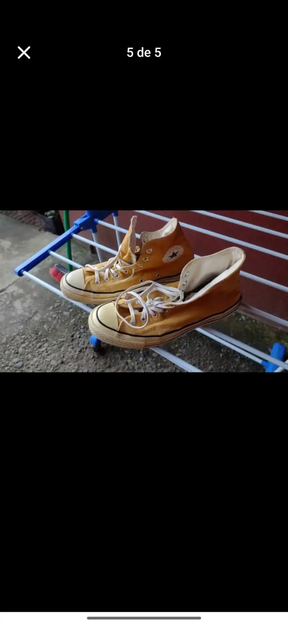 Zapatillas Converse All Star amarillas usadas - 2