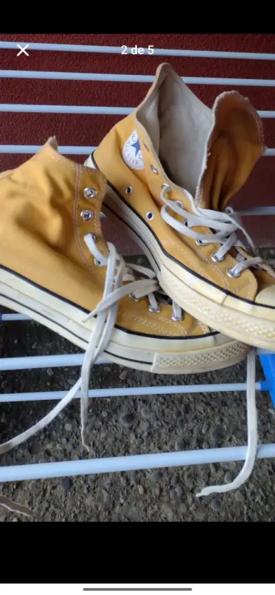 Zapatillas Converse All Star amarillas usadas - miniatura 4