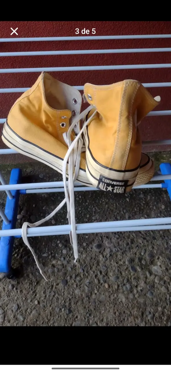Zapatillas Converse All Star amarillas usadas - 5