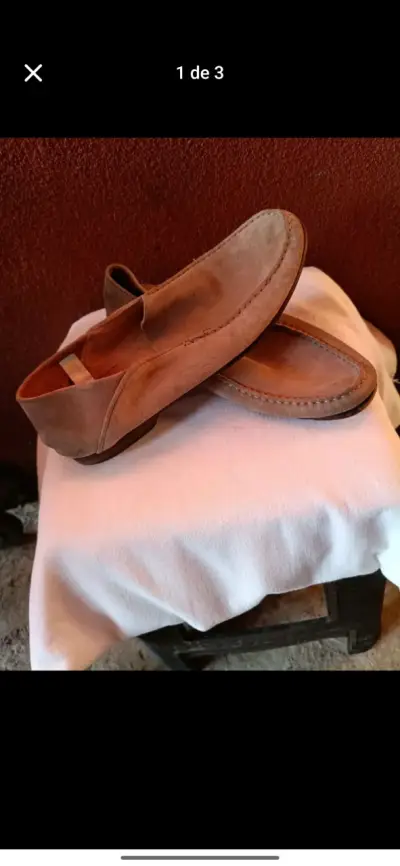 Mocasines de cuero marrón RKF para hombre - miniatura 3