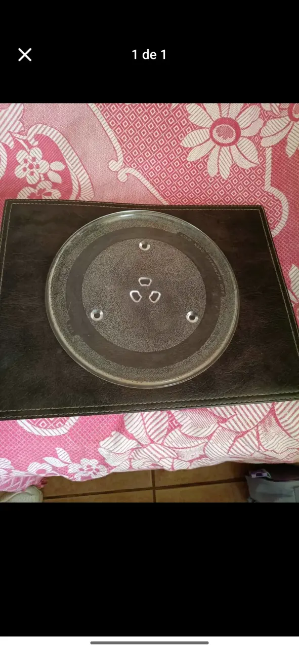 Plato giratorio de vidrio para microondas
