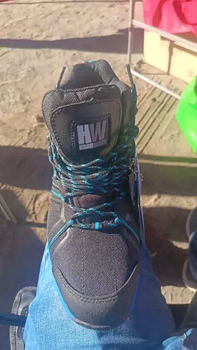 Botas de trabajo Hardwork negras con detalles azules - miniatura 1