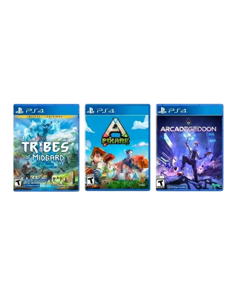Tripack PS4: Tribes of Midgard, PixARK, Arcadegedd