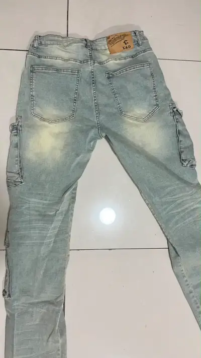Jeans cargo X&D para hombre desgastados - miniatura 3
