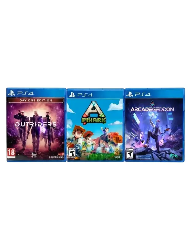 Tripack Juegos PS4: Outriders, PixARK, Arcadegedd