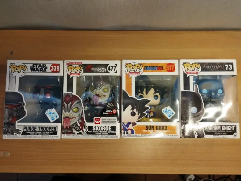 Set de Figuras Funko Pop Star Wars, Gears of War, Dragon Ball y Batman