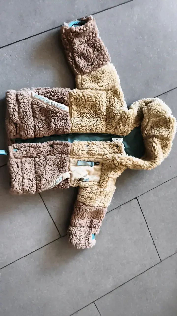 Chaqueta de lana para niños con capucha - 1