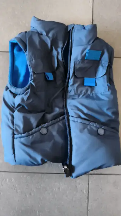 Chaqueta reversible azul para niños - miniatura 2