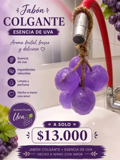 Set de jabones artesanales con esencias frutales - miniatura 2