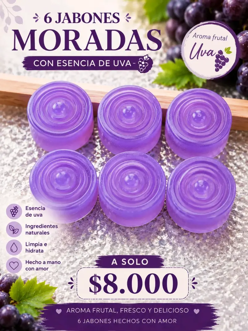 Set de jabones artesanales con esencias frutales - 3