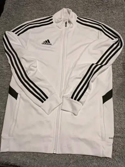 Chaqueta deportiva blanca Adidas AEROREADY - miniatura 1