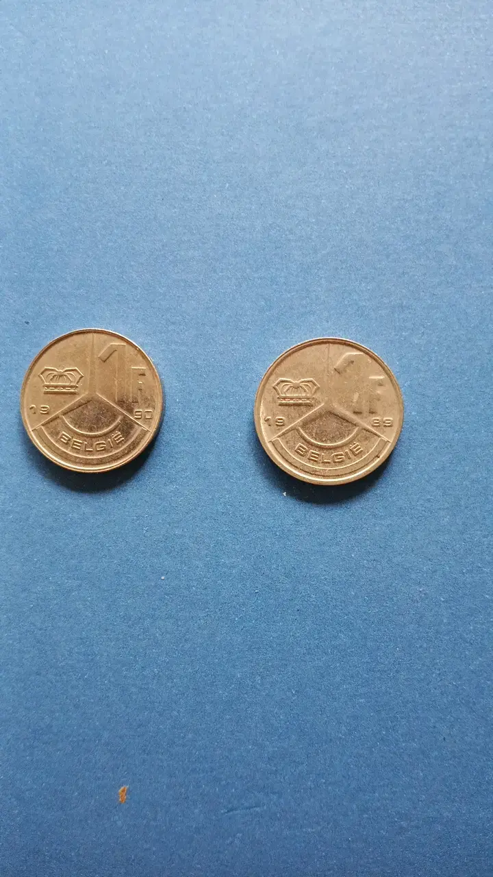Monedas antiguas de 1 franco belga 1980 - 1