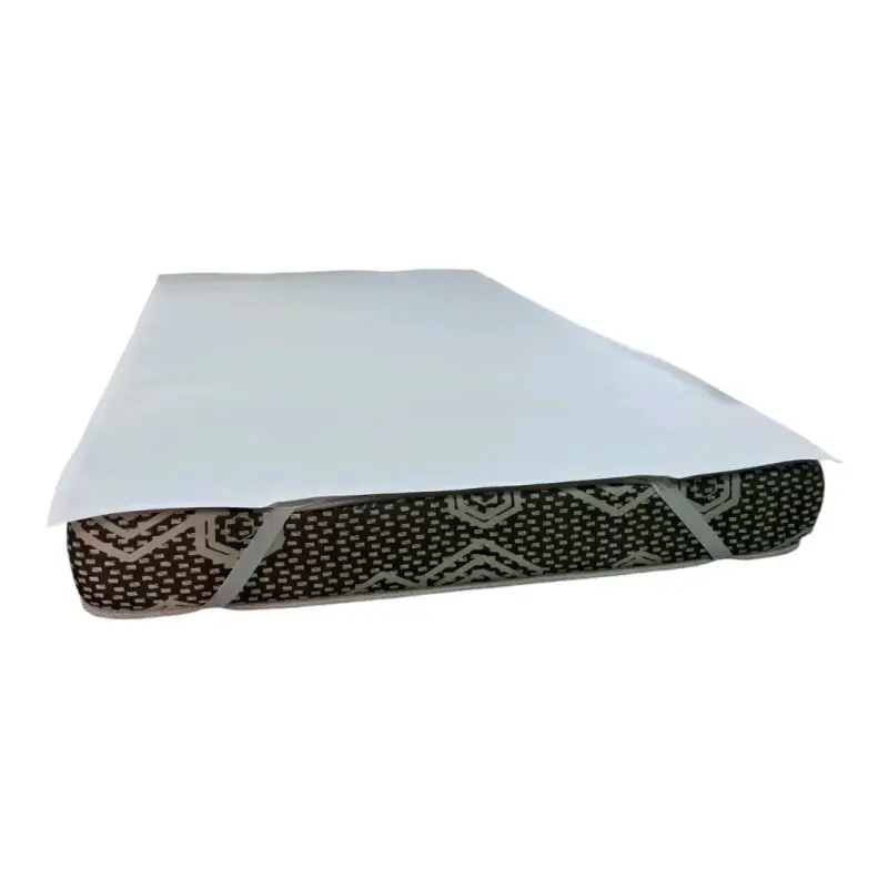 Cubre colchón tela pvc impermeable blanco 1.5pza - 3