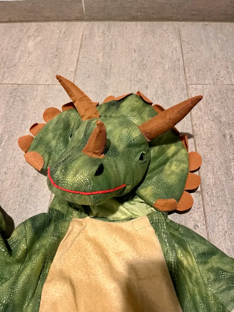Disfraz de dinosaurio triceratops para niños - 1