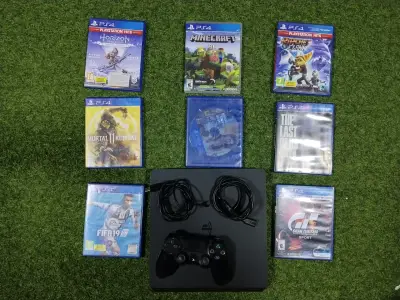 Consola PS4 con juegos y control - miniatura 1