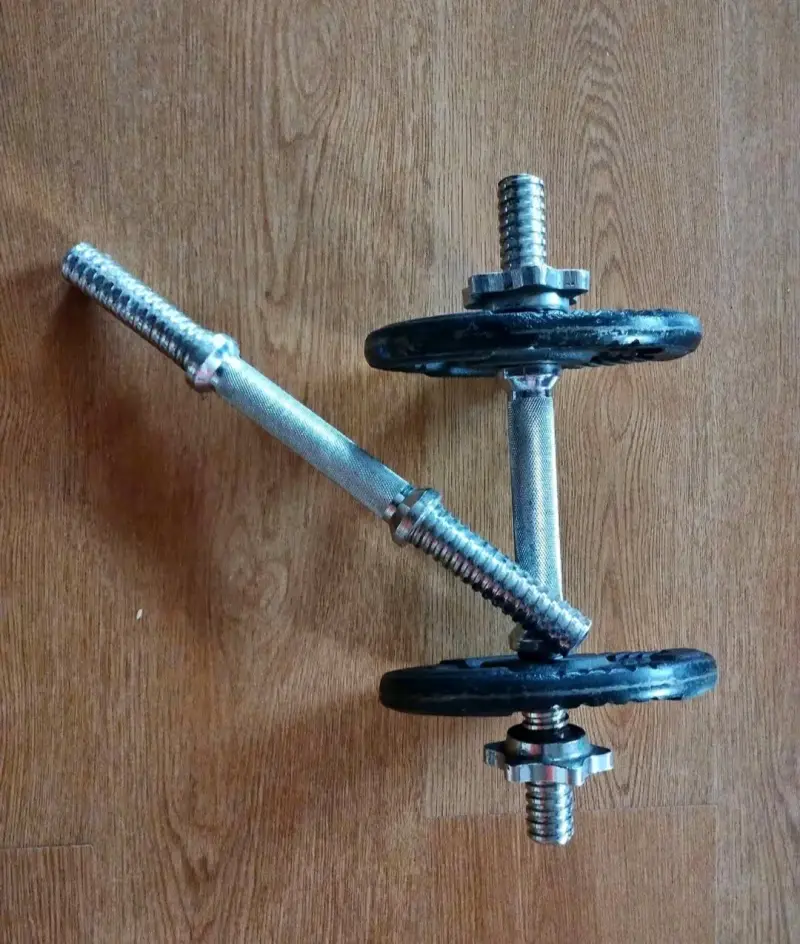 Mancuernas ajustables de metal para ejercicio