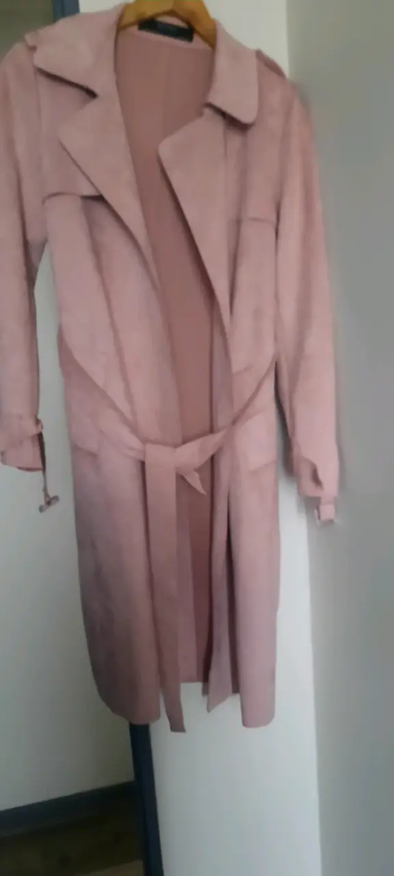 Trench  rosa claro Zara Basic elegante - 2
