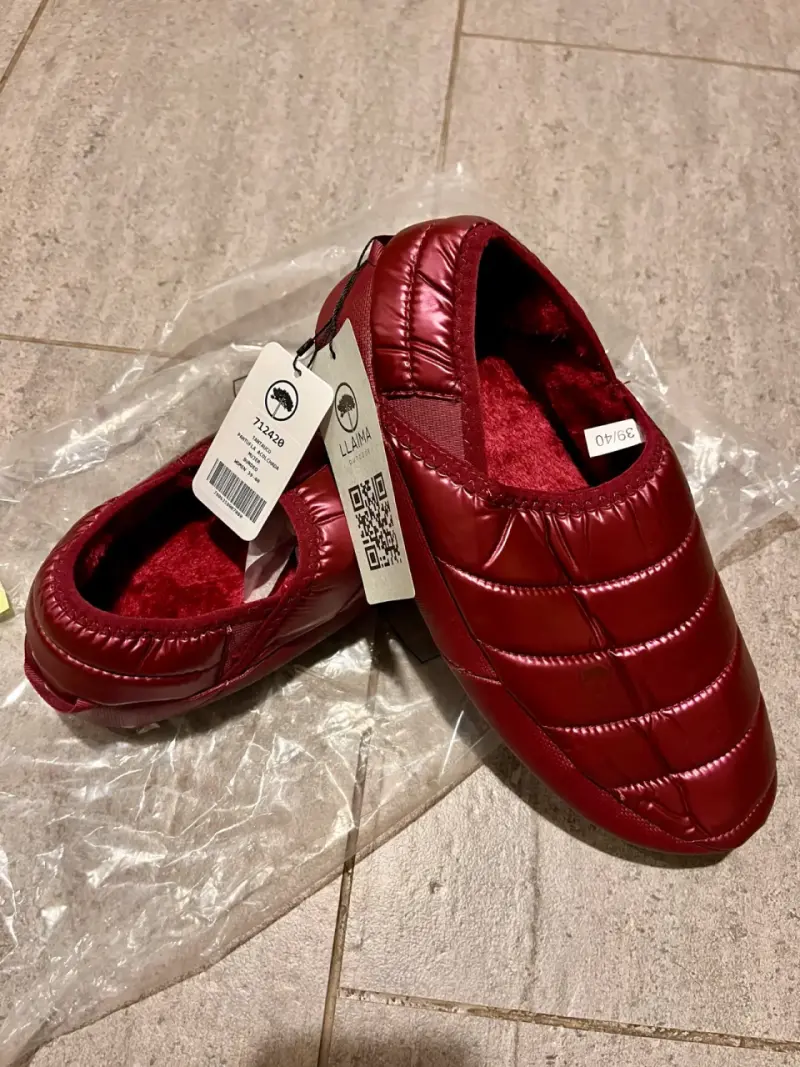 Pantuflas acolchadas burdeo 39-40