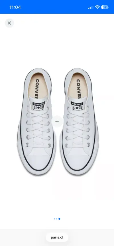 Zapatillas Converse All Star Blancas de cuero - miniatura 1