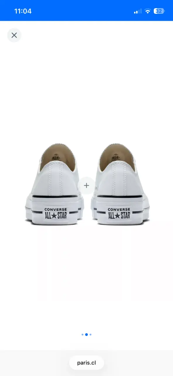 Zapatillas Converse All Star Blancas de cuero - 2