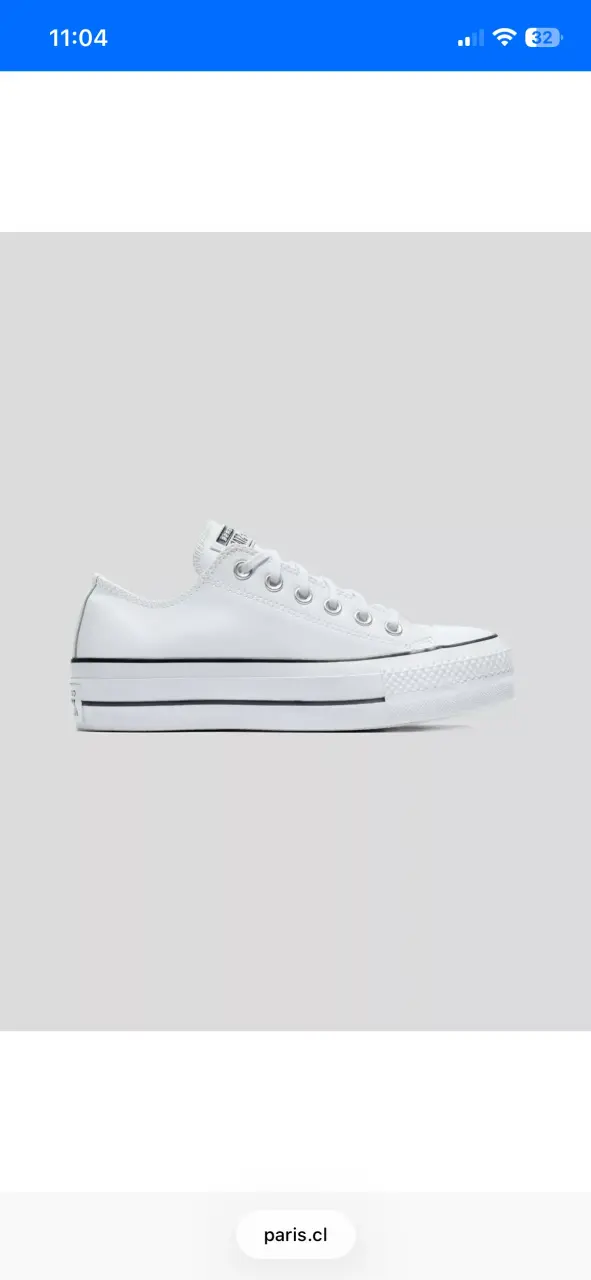 Zapatillas Converse All Star Blancas de cuero - 3