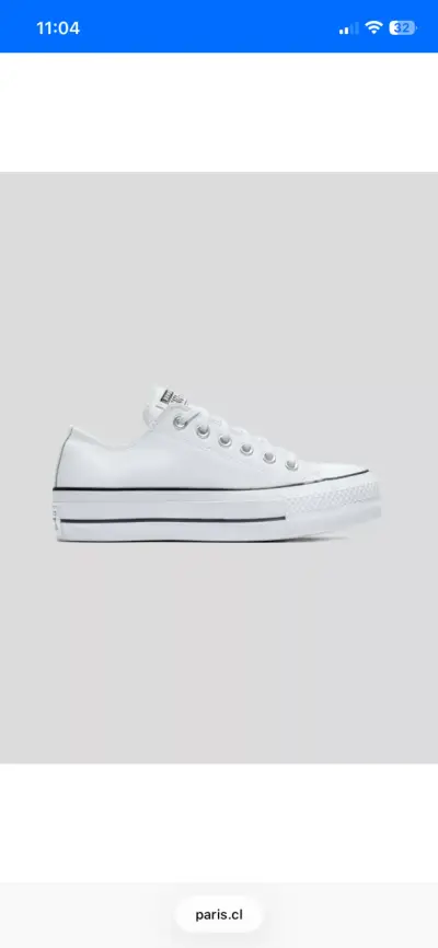 Zapatillas Converse All Star Blancas de cuero - miniatura 3
