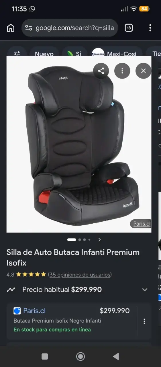 Silla de Auto Infanti Premium Isofix Negra - 4