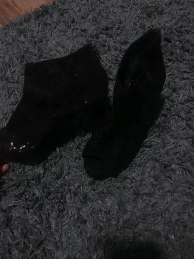 Botines de cuero negro con hebillas - miniatura 4