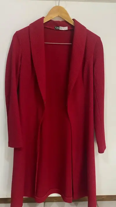 Abrigo largo rojo Cachet para mujer - miniatura 3