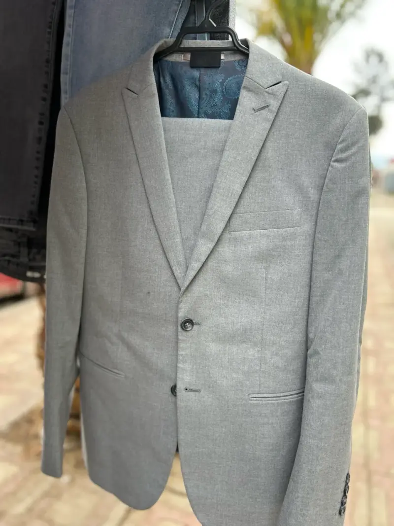Blazer gris Basement extra slim para hombre - 1