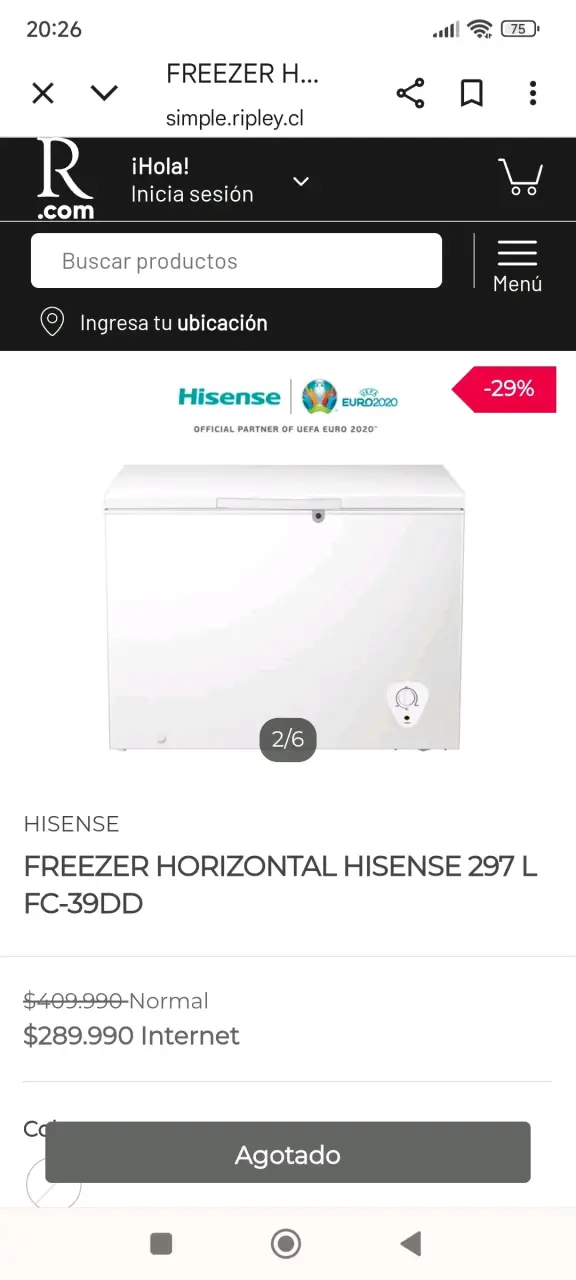 Freezer horizontal Hisense 297L blanco - 2