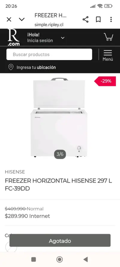 Freezer horizontal Hisense 297L blanco - miniatura 5