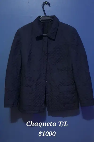 Abrigo negro con cierre talla L - miniatura 3