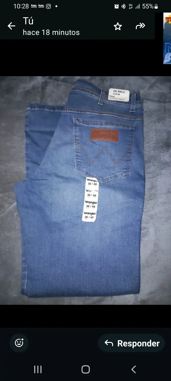 Jeans Wrangler azul para hombre - 2