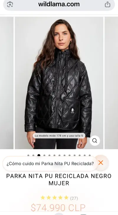 Chaqueta Negra Mujer. Wild Lama Nita - miniatura 1
