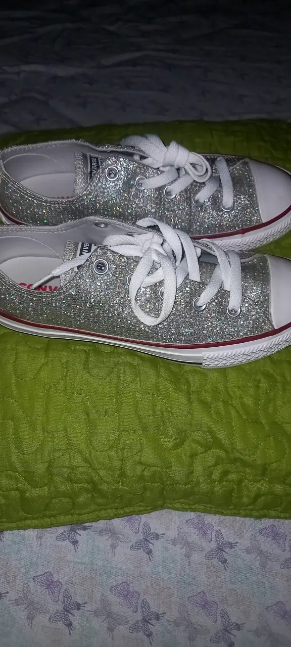 Zapatillas Converse plateadas para niños - 2